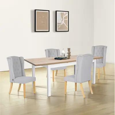OTTO home Esstisch Ismund aus Melamin und MDF Holz, Auszugsfunktion, Breite 120 oder 160 cm
