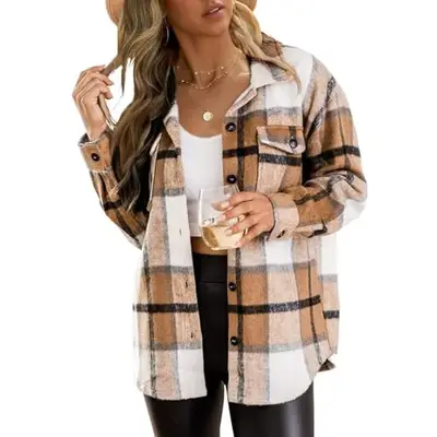 Hemdbluse Casual Amazon Hemdjacke Damen Kariert Damen Karierte