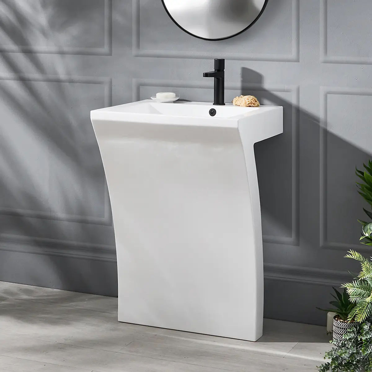 Produktbild von Mai & Mai Waschbecken Design Standwaschbecken Freistehend Col32 Mineralguss Waschtisch