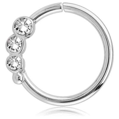 Anneau Piercing Nez Fer à Cheval 20G Or Sans Filetage - Acier Inoxydable 316L, Avec Pince à Bille, 7 Ou 8 Mm