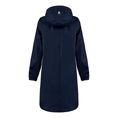 Preisvergleich für Damen Regenjacke Regenmantel Softshelljacke Friesennerz  Parka PU Windbreaker mit Kapuze,schwarz, L, aus Polyester, Größe 40