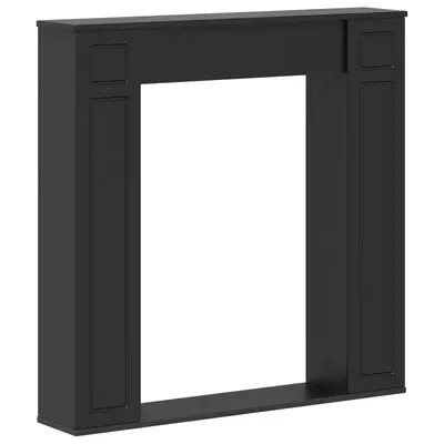 Preisvergleich für vidaXL Kaminumrandung Schwarz 100 x 20 x 100 cm Holzwerkstoff, BxHxT 100x100x20 cm