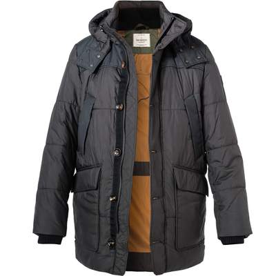 Preisvergleich für handstich Herren Steppjacke grau unifarben, aus