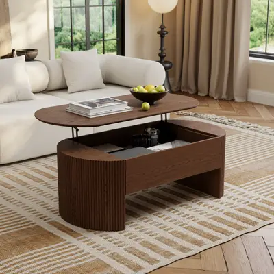 Preisvergleich für Moderner Couchtisch aus Nussbaumholz mit Hubplatte aus der Mitte des Jahrhunderts, aus Holz