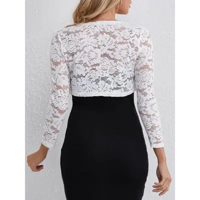 Spitze Bolero Damen Festlich Damen Spitzen Bolero Jacke Shrug Top