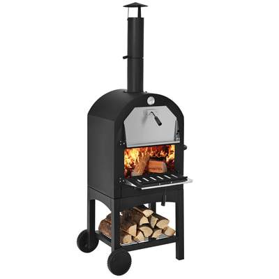 Zanussi Holzpellet Pizzaofen Outdoor - 30,5 Cm, Tragbar, Mit Paddel & Abdeckung