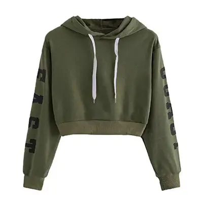 Crop Hoodie Damen Kapuzenpulli Kurz YEBIRAL Damen Hoodie Mädchen