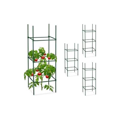 Relaxdays Rankhilfe 4er Set - Pflanzenstütze Für Tomaten Und Kletterpflanzen