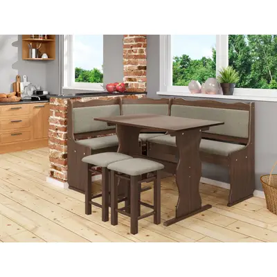 Preisvergleich für ECKBANKGRUPPE Mini, BxHxT 145x87x105 cm, in der Farbe Beige, aus Holz