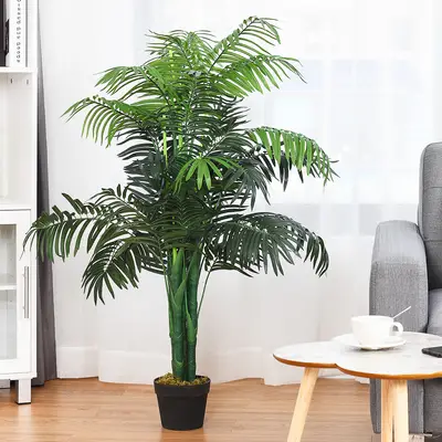 Costway Kunstpflanze Verwendbare Knstliche Palme Kunstbaum 110 cm/150  cm-110 cm