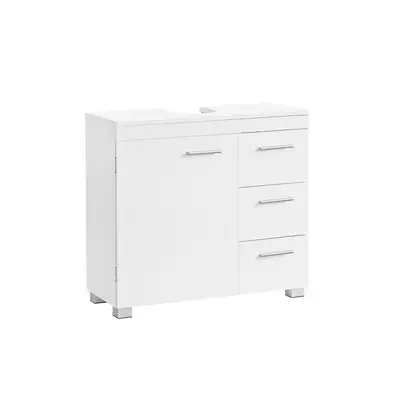Hzuaneri Waschbeckenunterschrank Mit 3 Schubladen - 30x90x64 Cm, Weiß, Spanplatte