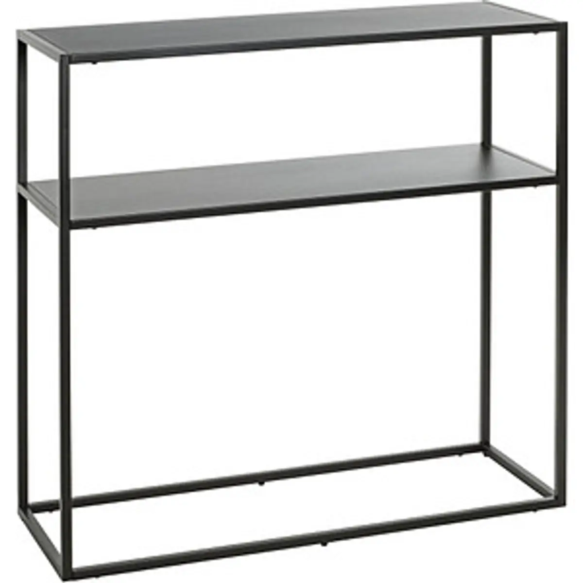 HAKU Regal Aus Metall | 80x80x30 Cm | Schwarz, 2 Ablagen | Modernes Design, Belastbar