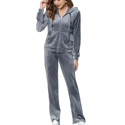 Preisvergleich für Woolicity Damen Hausanzug Velours Nicki