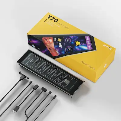 HYTE Y70 Touch Display Upgrade – Schermo Touch 14,5″, Controllo HYTE Nexus, Multi-Touch 5 Punti, USB 2.0 E SATA