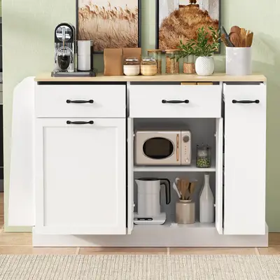 Preisvergleich für XXXLutz SIDEBOARD Weiß 133.5x86x40 cm, aus Holzwerkstoff