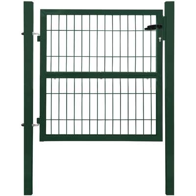 V2Aox Gartentor 300x100 Cm Grün - Doppelflügelig Aus Metall Mit Pfosten