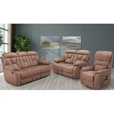 Preisvergleich für Sofa 3-sitzig Erfurt Braun 213x110-83x103-178 cm, BxHxT 83x178x103 cm