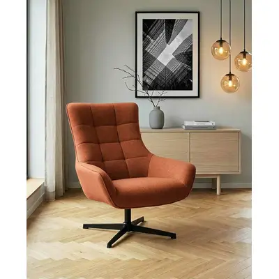 Preisvergleich für OTTO home Ohrensessel LEMOORE - OTTO. Verlässliche Qualität., Relaxsessel, TV-Sessel, 360° Grad drehbar, Feinstruktur, BxHxT 80x89x99 cm, in der Farbe Braun, aus Webstoff
