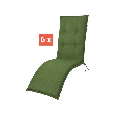 Preisvergleich für doppler Auflage STAR für Relaxliege, 6er-Pack, 170 x 48 x 6 cm, Polyester, grün, BxHxT 170x6x48 cm