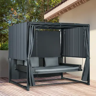 Preisvergleich für Outsunny Hollywoodschaukel mit Pergola