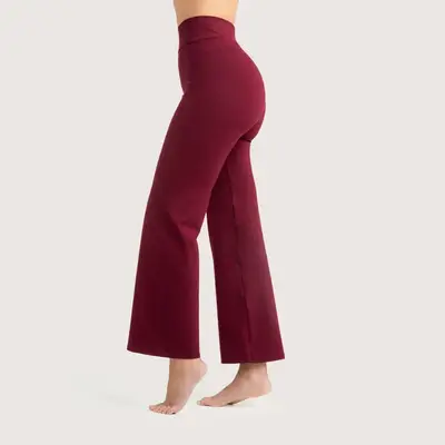 Damen Bootcut Yogahose - High Waist Mit Gesäßtasche