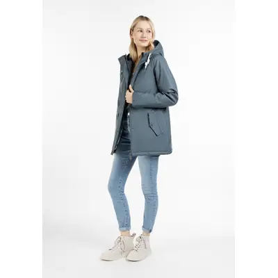 Preisvergleich für ICEBOUND Wattierte Regenjacke Damen Blaugrau