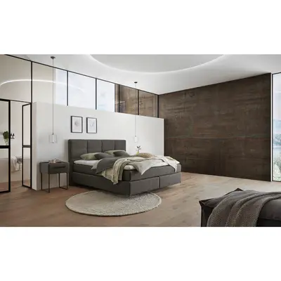 Preisvergleich für Dieter Knoll BOXSPRINGBETT Braun 200x200 cm, aus Kunststoff