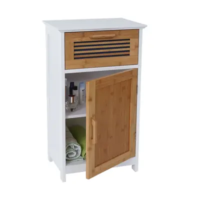 Preisvergleich fr Kommode MCW-A85, Badezimmerkommode Badschrank Bambus,  MVG-zertifiziert 71x40x31cm wei, BxHxT 31x71x40 cm, aus Holz | Ladendirekt