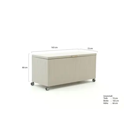 Preisvergleich für Mirador Gartenbox 165, BxT 165x72 cm, in der Farbe Beige, aus Aluminium