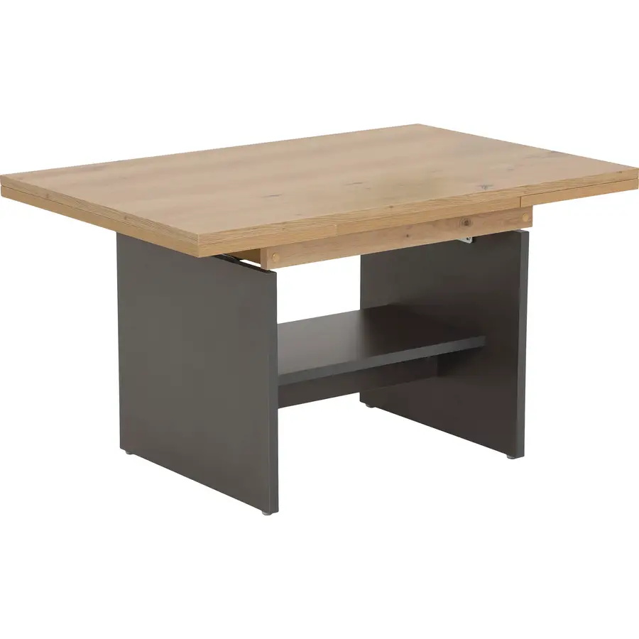 Preisvergleich für HELA Couchtisch MARCEL Höhenverstellbar, BxHxT 60x47x90 cm, in der Farbe Grau, aus Holzwerkstoff