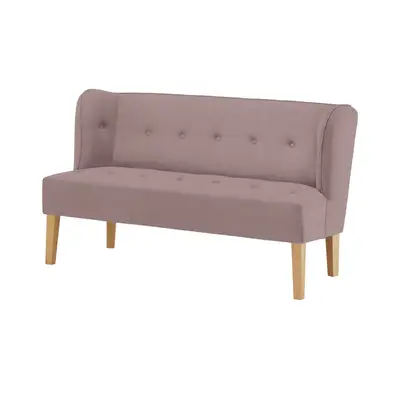 Cortesi Home Essbank Leno - Rustikale Landhausbank Mit Leinenbezug, 130 Cm Breit