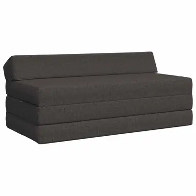 Preisvergleich für vidaXL Klappsofa Bett Dunkelgrau 120 x 60 x 49 cm Stoff, BxHxT 120x49x60 cm, aus Polyester